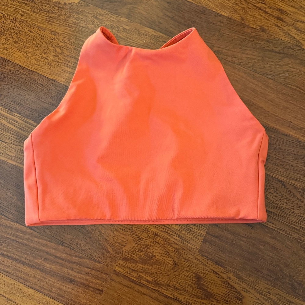 Girlfriend Collective Topanga Sports Bra Bright Orange Size Extra Small